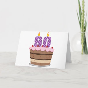 90 jaar op de Birthday Cake Kaart