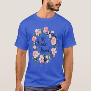 90 jaar oud 90 jaar oud Floral 90 jaar oud M T-shirt