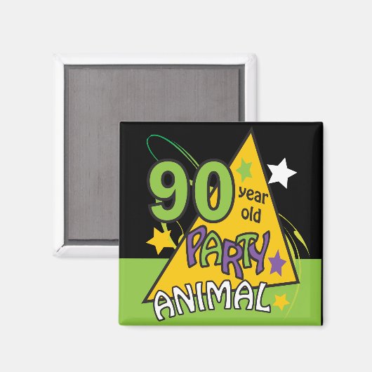 90 jaar oud dier | 90e verjaardag magneet (Voorkant / Achterkant)