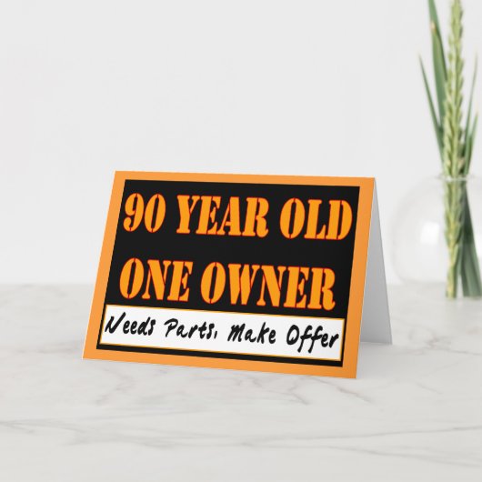 90 jaar oud, één eigenaar - heeft onderdelen nodig kaart (Voorkant)