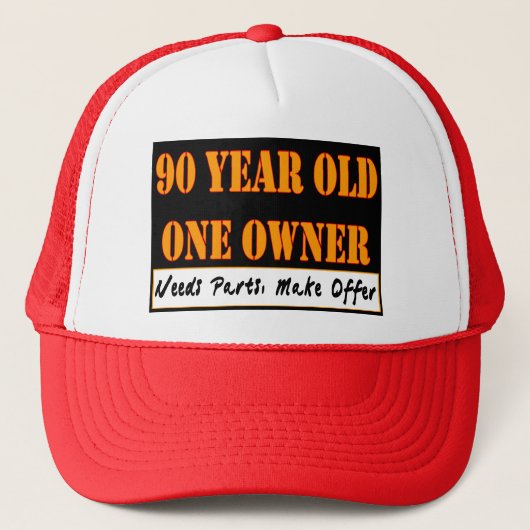 90 jaar oud, één eigenaar - heeft onderdelen nodig trucker pet (Voorkant)