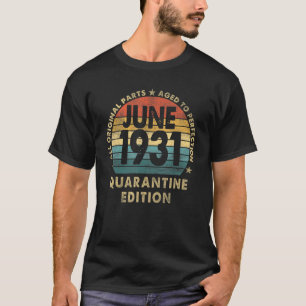 90 jaar oud geboren in 1931 90e verjaardag quarant t-shirt