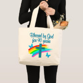 90 JAAR OUD GROTE TOTE BAG (Voorkant (product))