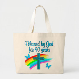 90 JAAR OUD GROTE TOTE BAG