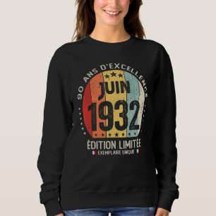 90 Jaar Oud Juni 1932 Frans Thema 90e Verjaardag Trui