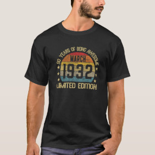90 jaar oud Maart 1932 Limited Edition 90th Birthd T-shirt
