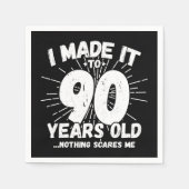 90 Jaar Oud Sarcastisch Meme Grappige 90e Verjaard Servet (Voorkant)
