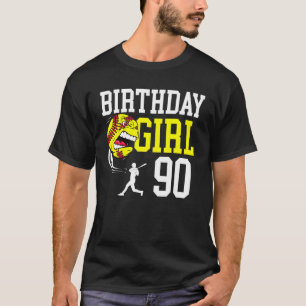 90 Jaar Oud Softbal Verjaardagsfeest 90e Verjaarda T-shirt