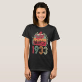 90 jaar oude 90e  retro van 19 maart t-shirt (Voorkant volledig)