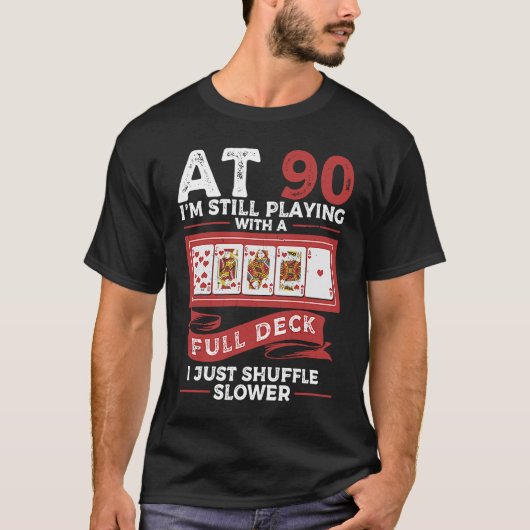 90 jaar oude 90e verjaardag t-shirt (Voorkant)