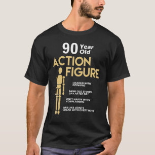 90 jaar oude actie Afbeelding 90e verjaardag Anniv T-shirt