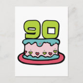 90 jaar oude Birthday Cake Briefkaart (Voorkant)