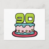 90 jaar oude Birthday Cake Briefkaart (Voorkant)