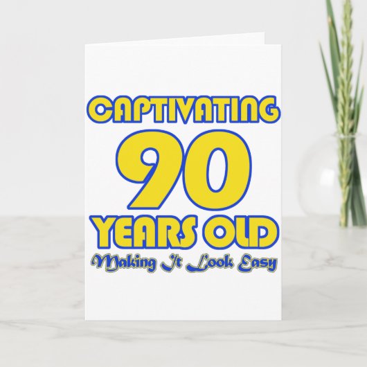 90 JAAR OUDE BIRTHDAY-DESIGN KAART (Voorkant)