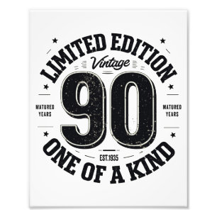 90 jaar oude geschenken Vintage 1935 Limited Editi Foto Afdruk