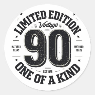 90 jaar oude geschenken Vintage 1935 Limited Editi Ronde Sticker