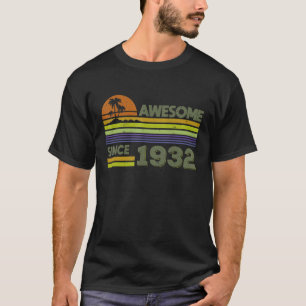 90 jaar oude Mannen Vrouwen Geweldige sinds 1932 T-shirt