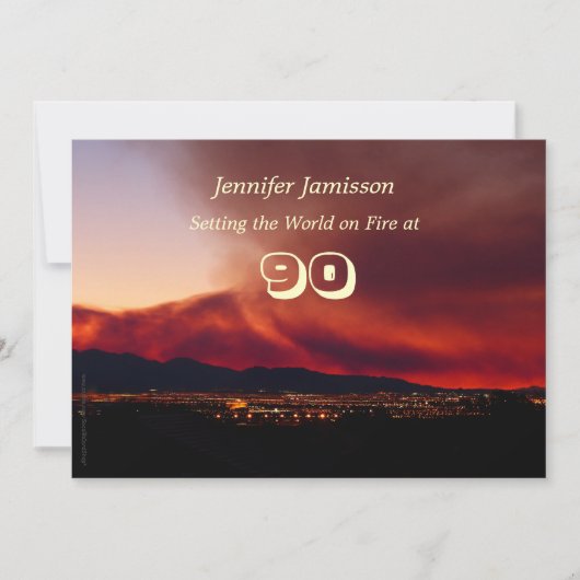 90 jaar oude verjaardag Partij nodigt de wereld ui Kaart (Voorkant)