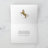 90 jaar oude verjaardagskaart met opfokpaarden kaart (Binnen)