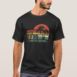 90 jaar oude Vintage 1933 90e verjaardag T-shirt