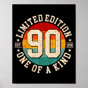 90 jaar oude vintage 1936 gelimiteerde editie 90st poster