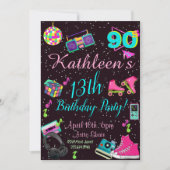90 jaar uitnodiging, terug naar de jaren 90, elke kaart (Voorkant)