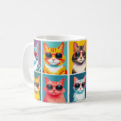  90 katten in goedkope zonnebril koffiemok (Voorkant links)
