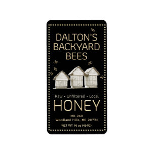 90 Labels achtertuin Hive Honey Little Bees op Bla