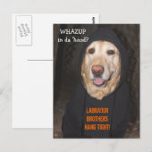 90 lb. Lab in Hoodie Briefkaart (Voorkant / Achterkant)