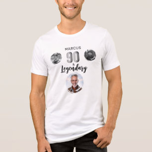 90 & Legendarisch 3 foto's 90ste verjaardag Tri-Blend Shirt