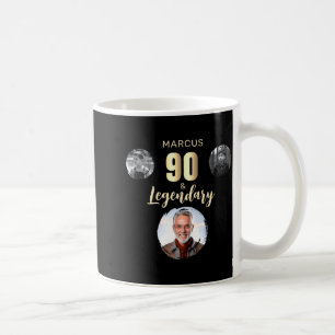 90 Legendarisch 3 Foto's Goud 90ste Verjaardag Koffiemok