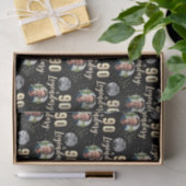 90 & Legendary 2 Photos 90th Birthday Gold Tissuepapier (Geschenk)