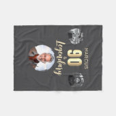 90 Legendary 3 Photos Gold 90th Birthday Fleece Deken (Voorkant (Horizontaal))