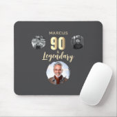 90 Legendary 3 Photos Gold 90th Birthday Muismat (Met muis)