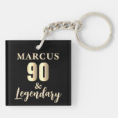 90 & Legendary Gold 90e verjaardag Sleutelhanger (Achterkant)