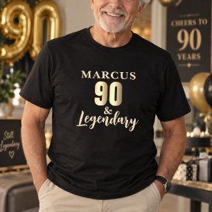 90 & Legendary Gold 90e verjaardag  Tri-Blend Shirt