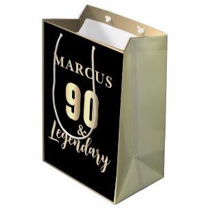 90 & Legendary Gold 90ste verjaardag Medium Cadeauzakje