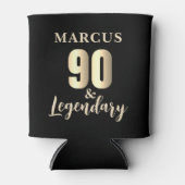 90 & Legendary Gold 90th Birthday  Blikjeskoeler (Voorkant)