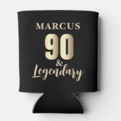 90 & Legendary Gold 90th Birthday  Blikjeskoeler (Achterkant)