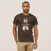 90 & Legendary Gold Photo 90th Birthday T-shirt (Voorkant volledig)