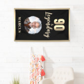 90 & Legendary Photo 90th Birthday Gold Spandoek (Insitu)