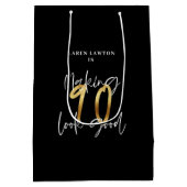 90 lijken een goede gouden verjaardag medium cadeauzakje (Achterkant)