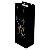 90 lijken een goede gouden verjaardag wijn cadeautas (Voorkant Gekanteld)