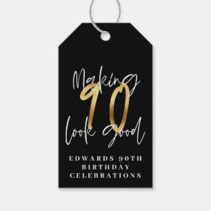 90 lijken een goede verjaardag dankzij jou cadeaulabel