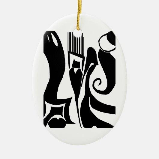 90 Linoleum Print Design Ornament (Voorkant)