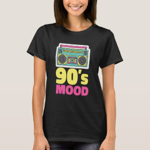 90 Mood Cassettebandje Boombox Nineties Music Ret T-shirt