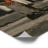 90 MPH Baseball op weg naar Catcher en UMP Poster (Hoek)