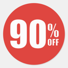 90% negentig procent KORTING Sale Sticker