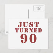 90 Net gedraaid op zondag Briefkaart (Voorkant / Achterkant)