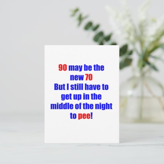 90 nieuwe 70 briefkaart (Staand voorkant)